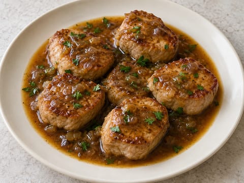 Solomillo al Pedro Ximénez (Schweinefilet in Pedro-Ximénez-Soße) Solomillo al Pedro Ximénez (Schweinefilet in Pedro-Ximénez-Soße)