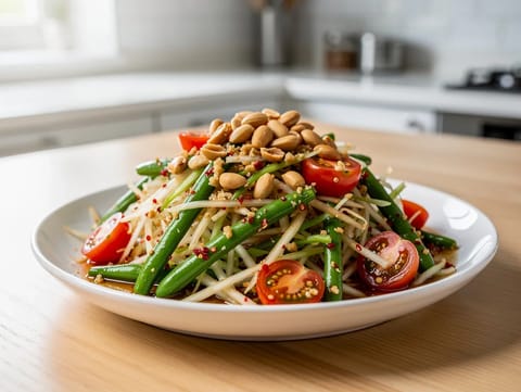 Som Tam Thai (sallad på grön papaya) Som Tam Thai (sallad på grön papaya)