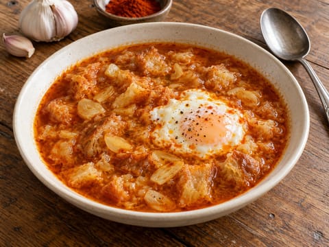 Sopa Castellana (sopa castelhana de alho e pão com pimentão) Sopa Castellana (sopa castelhana de alho e pão com pimentão)