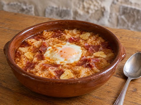 Sopa de Ajo Castellana (kastylijska zupa czosnkowo-chlebowa)