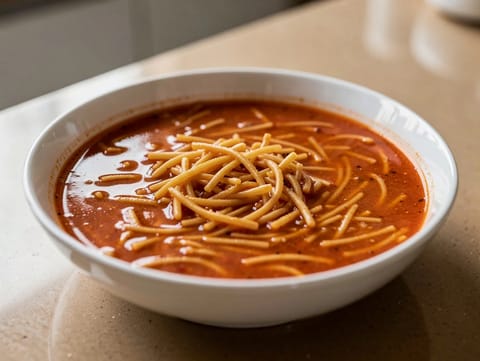 Sopa de Fideos (mexikansk tomat- och chipotlenudelsoppa) Sopa de Fideos (mexikansk tomat- och chipotlenudelsoppa)