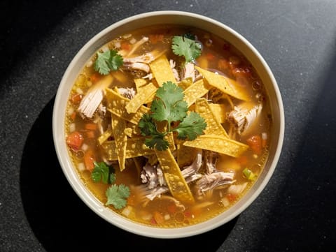 Sopa de Lima (Yucatán-kip-limoensoep)