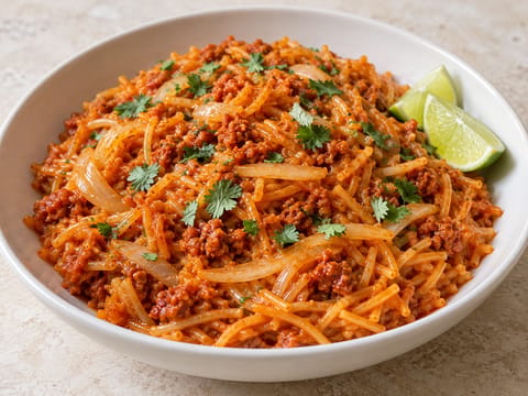 Sopa Seca de Fideos con Chorizo (Noodles messicani tostati) Sopa Seca de Fideos con Chorizo (Noodles messicani tostati)