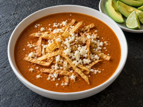 Sopa Tarasca Michoacana (fazolová polévka s tortillou) Sopa Tarasca Michoacana (fazolová polévka s tortillou)