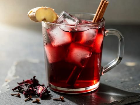 Boisson au sorrel (boisson caribéenne à l’hibiscus)