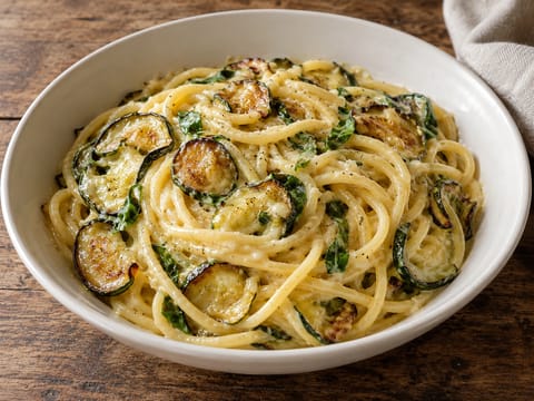 Spaghetti alla Nerano (ζυμαρικά με κολοκυθάκια και τυρί) Spaghetti alla Nerano (ζυμαρικά με κολοκυθάκια και τυρί)