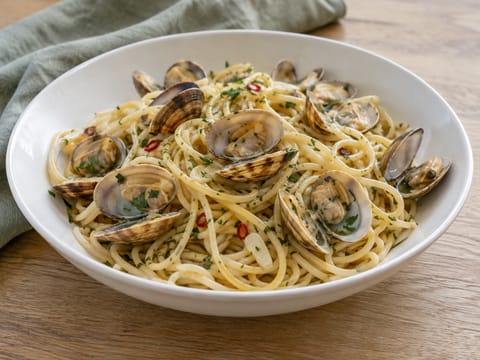 Spaghetti alle Vongole (spaghetti med muslinger) Spaghetti alle Vongole (spaghetti med muslinger)