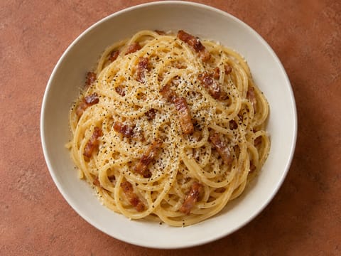 Spaghetti alla Carbonara (Roman Egg and Pork Pasta)