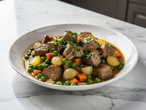 Spezzatino di Vitello con Piselli (spezzatino di vitello e piselli)