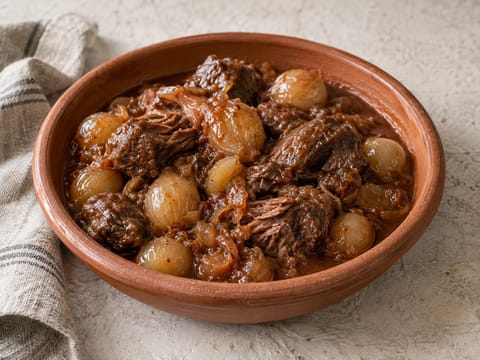 Stifado (ragoût grec de bœuf et d’oignons mijoté) Stifado (ragoût grec de bœuf et d’oignons mijoté)