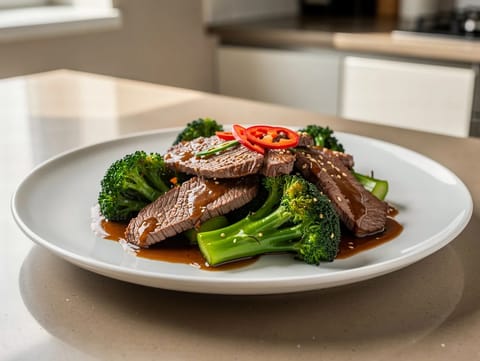 Marhahúsos-brokkolis wok osztrigaszósszal