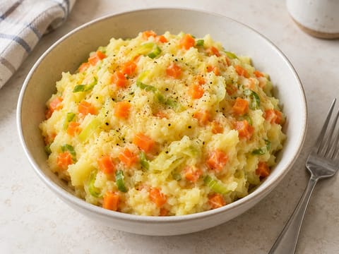 Stoemp-Bowl mit Karotten und Lauch Stoemp-Bowl mit Karotten und Lauch