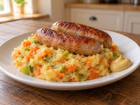 Stoemp met Worst (Aardappelpuree met groenten en worst) Stoemp met Worst (Aardappelpuree met groenten en worst)