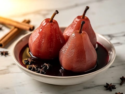 Stoofperen (holland fűszeres, vörösborban párolt körte) Stoofperen (holland fűszeres, vörösborban párolt körte)