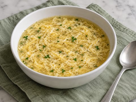 Stracciatella in Brodo (Roman Egg Drop Soup)