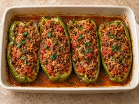 Stuffed Peppers with Minced Beef and Rice Stuffed Peppers with Minced Beef and Rice