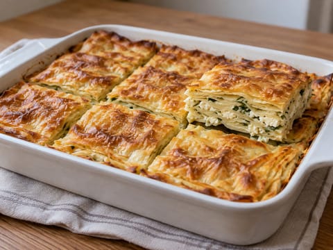 Su Boregi (massa em camadas com feta e salsa)