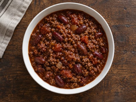 Chilli au bœuf et haricots rouges Chilli au bœuf et haricots rouges
