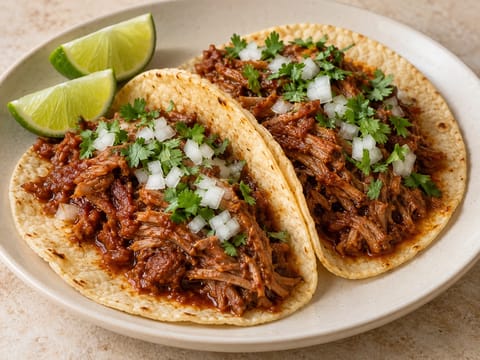 Tacos de Barbacoa de Borrego (tacos di agnello a cottura lenta) Tacos de Barbacoa de Borrego (tacos di agnello a cottura lenta)
