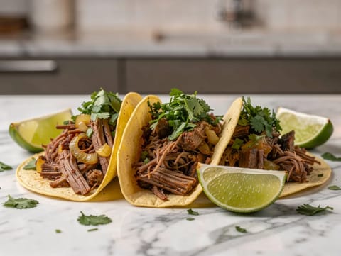 Tacos de Barbacoa de Res (tacos s dušeným hovězím) Tacos de Barbacoa de Res (tacos s dušeným hovězím)