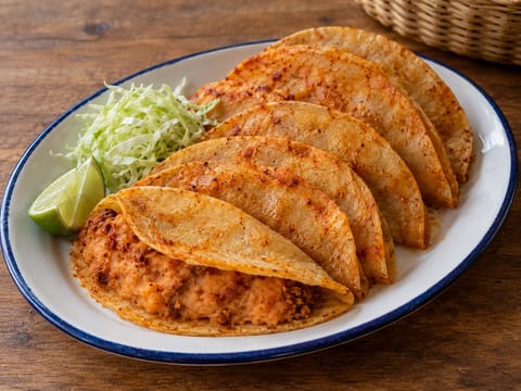 Tacos de Canasta (tacos al cestino) con patate e chorizo Tacos de Canasta (tacos al cestino) con patate e chorizo