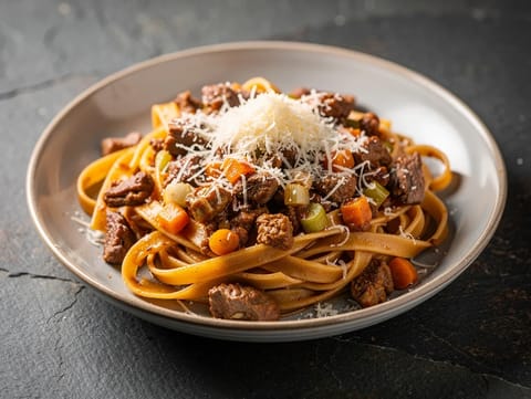 Tagliatelle al Ragù di Cinghiale (tagliatelle con ragú de jabalí) Tagliatelle al Ragù di Cinghiale (tagliatelle con ragú de jabalí)