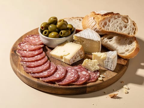 Tabla italiana de embutidos y quesos (Tagliere di Salumi e Formaggi Misti) Tabla italiana de embutidos y quesos (Tagliere di Salumi e Formaggi Misti)