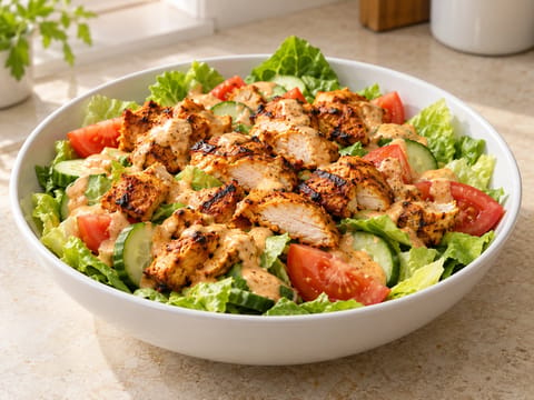 Salad bowl au poulet tandoori Salad bowl au poulet tandoori