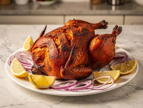 Tandoori-kokonainen uunipaisti kana Tandoori-kokonainen uunipaisti kana