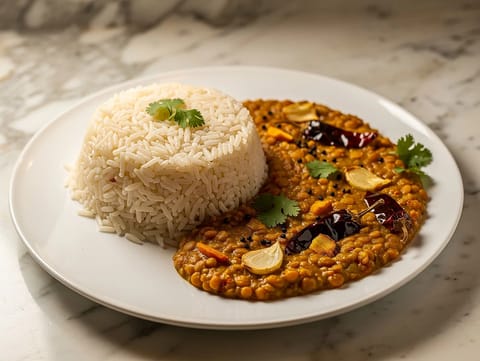 Tarka Dal avec riz basmati Tarka Dal avec riz basmati