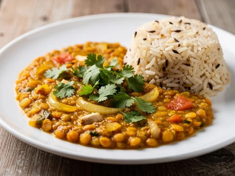 Jeera Pilavlı Tarka Dal