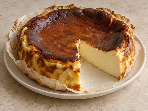 Tarta de Queso Vasca (baskisk brent ostekake)