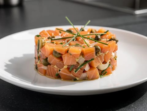 Tartare de Saumon (tartar de salmón al estilo francés)
