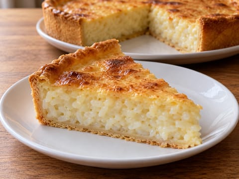 Tarte au Riz (crostata belga di riso al latte) Tarte au Riz (crostata belga di riso al latte)