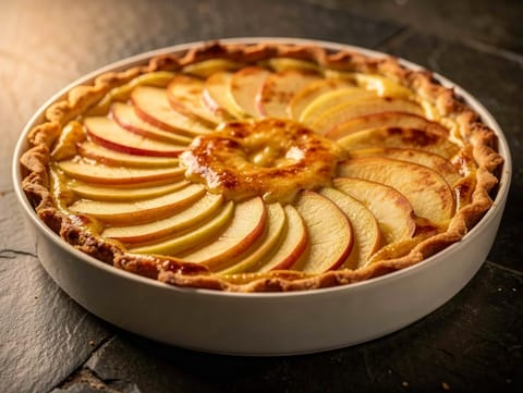 Tarte Normande aux Pommes (tarte francesa de maçã)