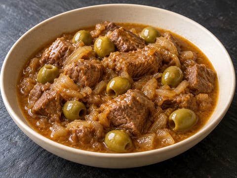 Ternera a la Sevillana (ragoût de veau aux olives et au xérès) Ternera a la Sevillana (ragoût de veau aux olives et au xérès)
