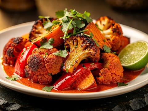 Légumes rôtis au curry thaï