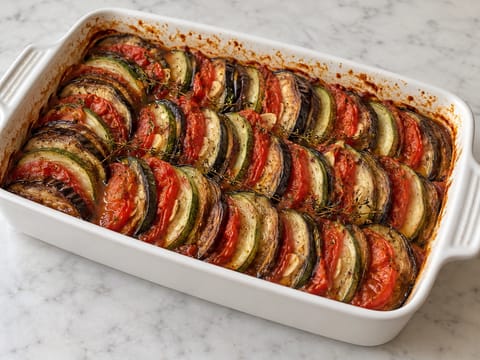 Tian Provençal (bakad aubergine, zucchini och tomat) Tian Provençal (bakad aubergine, zucchini och tomat)