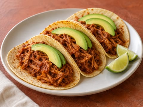 Tinga de Cerdo con Chipotle (carne de porco desfiada com chipotle em molho de tomate)