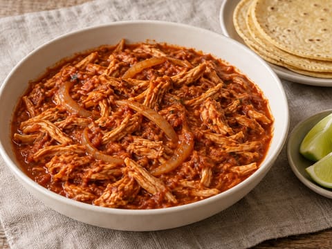 Tinga de Pollo con Chipotle (pollo desmenuzado en salsa de chipotle) Tinga de Pollo con Chipotle (pollo desmenuzado en salsa de chipotle)