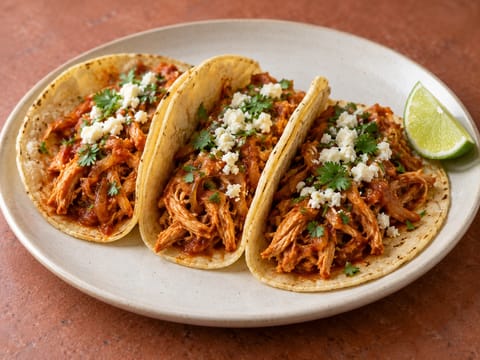 Tinga de Pollo (pui desfăcut fâșii cu chipotle)