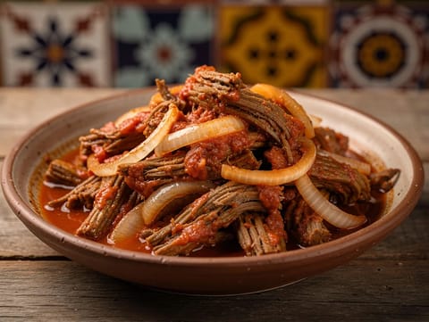 Tinga de Res (revet oksekjøtt i chipotle-tomatsaus) Tinga de Res (revet oksekjøtt i chipotle-tomatsaus)