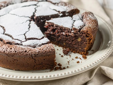 Torta Caprese (gâteau au chocolat et aux amandes sans farine) Torta Caprese (gâteau au chocolat et aux amandes sans farine)