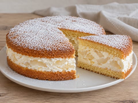 Torta di Ricotta e Pere (ricottovo-hruškový dort)