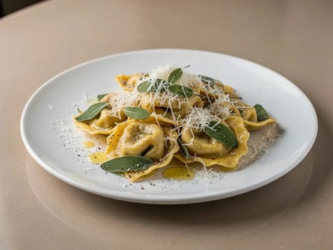 Tortelloni al Burro e Salvia (Pasta med smör och salvia)