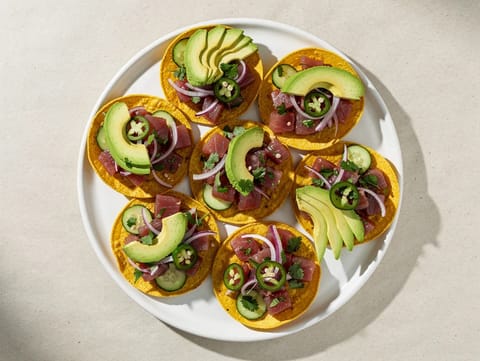 Tostadas de ceviche de atún (tostadas de ceviche de atún) Tostadas de ceviche de atún (tostadas de ceviche de atún)