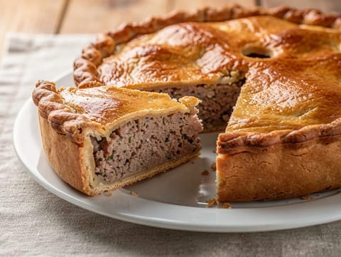 Tourte de Noël (tourte de Noël française à la viande)