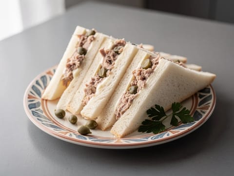 Tramezzini al Tonno e Capperi (italienske tunfisk- og kaperssandwicher)