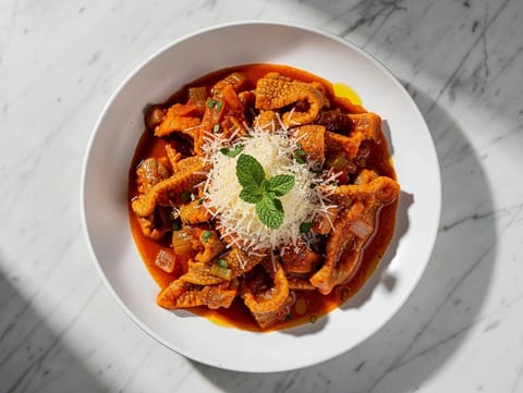 Trippa alla Romana (tripes sauce tomate et menthe)