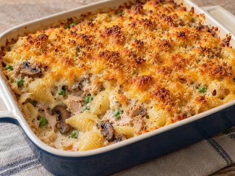 Tuna Casserole (Baked Pasta with Mushrooms and Breadcrumbs) Tuna Casserole (Baked Pasta with Mushrooms and Breadcrumbs)